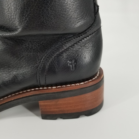 Frye | Leather Lace Up Hiker Booties - Picture 6 of 9